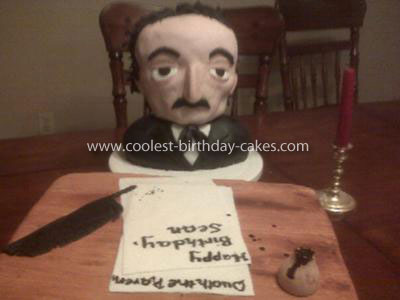 Homemade Edgar Allan Poe Cake