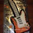 Homemade Electric Guitar and Flames Cake