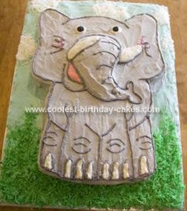 Homemade Elephant Birthday Cake