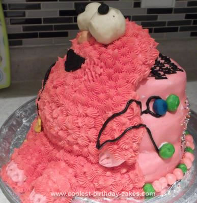 Homemade  Elmo Birthday Cake