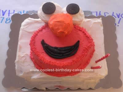 Homemade Elmo Birthday Cake Idea