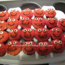 Homemade Elmo Cupcakes