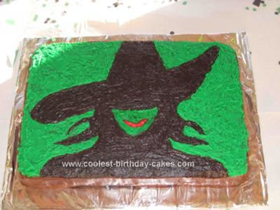 Homemade Elphaba from Wicked Cake