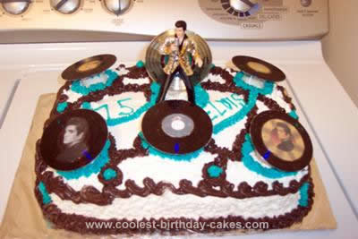 Homemade Elvis Presley Birthday Cake