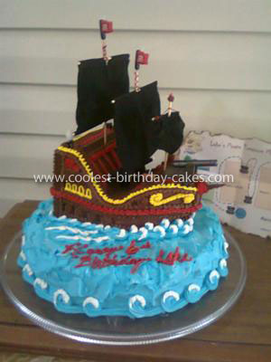 Coolest Ever Pirate Ship Birthday Cake