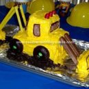 Homemade Excavator Birthday Cake