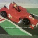 Homemade F1 Car Birthday Cake