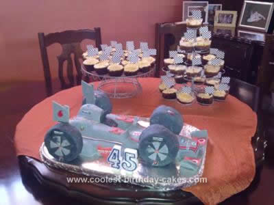 Homemade F1 Mercedes 45th Birthday Cake