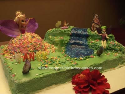 Homemade Fairy Land Birthday Cake
