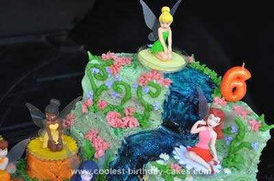 Homemade Fairy Tinkerbell Birthday Cake