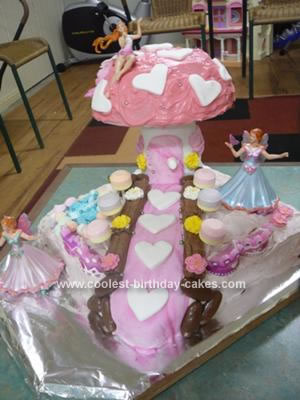 Homemade  Fairy Toadstool Cake