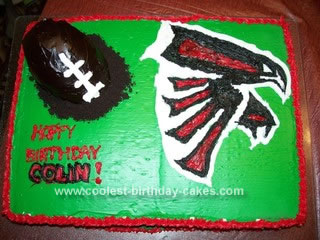Homemade Falcon's Football Cake