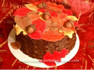 Homemade Fall Basket Cake