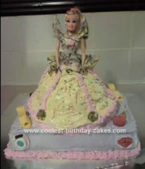 Homemade Fancy Dress Belle Birthday Cake