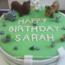 Homemade Farm Scene Birthday Cake