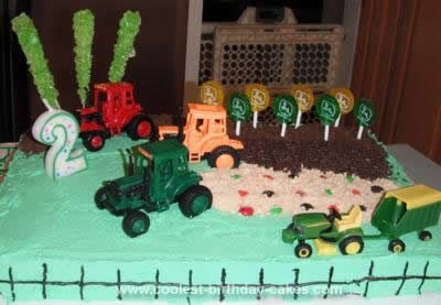 Homemade Farm Tractor Cake