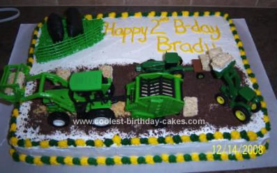 Homemade Tractors Round Baling Cake