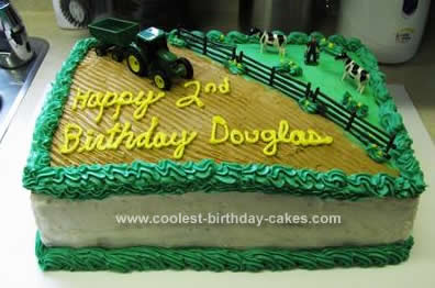 Homemade Farming Tractor Cake Design