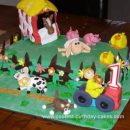 Homemade Farmyard and Barn Cake