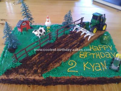 Homemade Farmyard Birthday Cake
