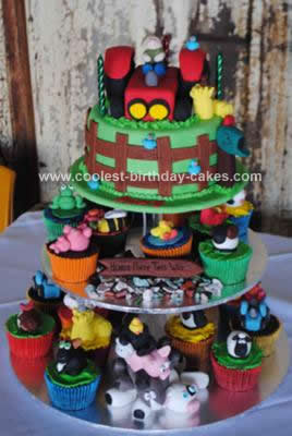 Homemade Farmyard Birthday Cake Idea