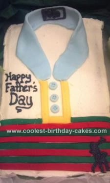 Homemade Father's Day Polo Shirt Cake