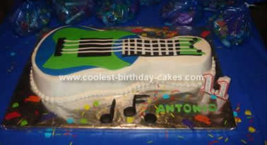 Homemade Fender Electric Guitar Birthday Cake