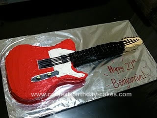 Homemade Fender Electric Guitar Cake