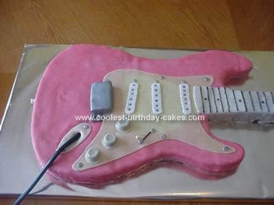 Homemade Fender Strato Birthday Cake