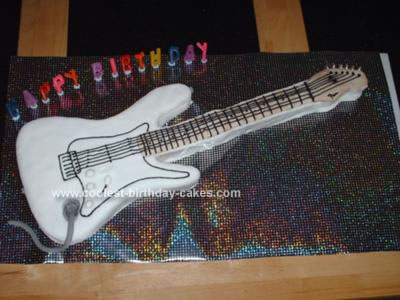 Homemade Fender Stratocaster Cake