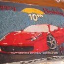 Homemade Ferrari Birthday Cake Design