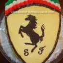 Homemade Ferrari Emblem Cake