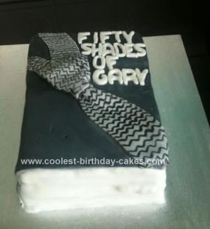 Homemade Fifty Shades of Grey Book Cake