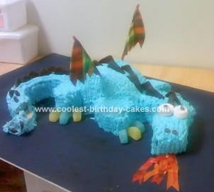 Homemade Fire Breathing Dragon Cake