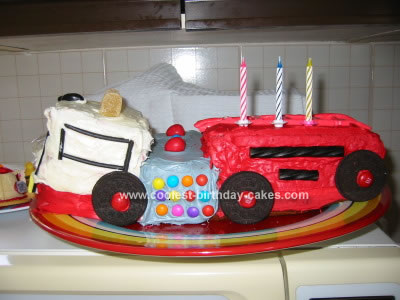 Homemade Fire Engine Cake