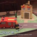Homemade Fireman Sam Cake