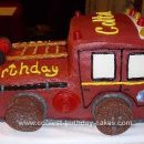 Homemade Firetruck Birthday Cake
