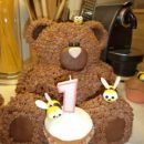 Homemade First Birthday Bear Cake
