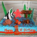 Homemade First Birthday Finding Nemo Cake