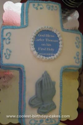 Homemade First Communion Cake
