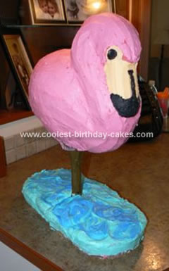 Homemade Flamingo Cake