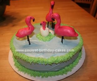 Homemade Flamingo Cake