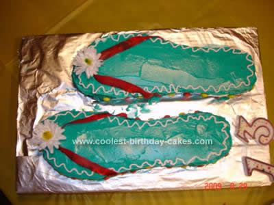 Homemade Flip Flops Cake Design