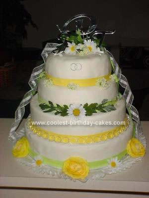 Coolest Floral Wedding Cake