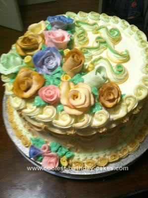 Homemade Flower Birthday Cake