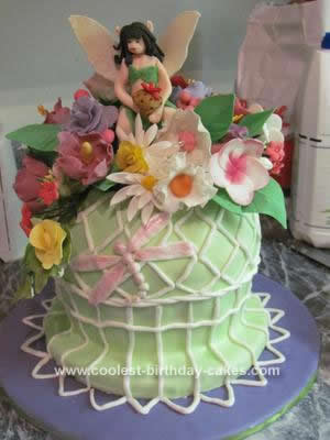 Homemade Flower Pot Fairy Cake