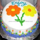Homemade Flowers Cake