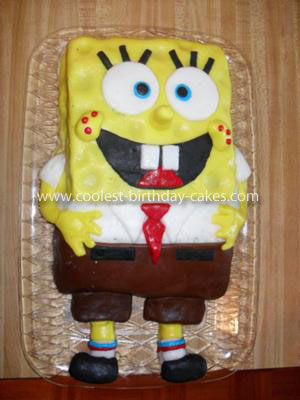 Coolest Fondant Spongebob 4th Birthday Cake