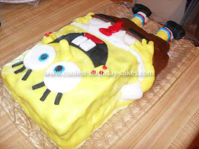 Coolest Fondant Spongebob 4th Birthday Cake
