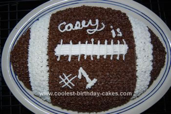 Homemade Football Birthday Cake